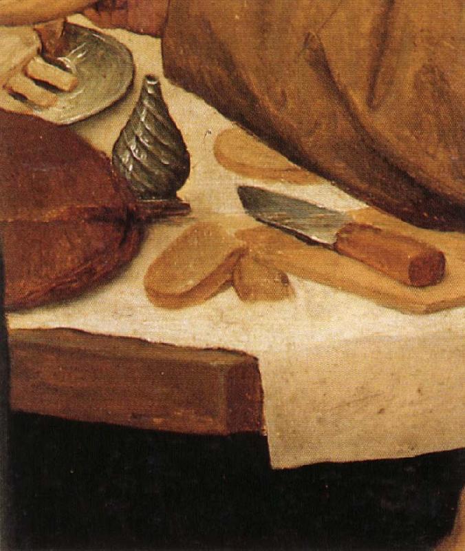 BRUEGEL, Pieter the Elder Details of Peasant Wedding Feast